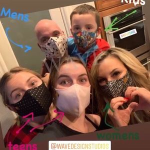 STYLISH unisex contoured multilayer facemasks SML